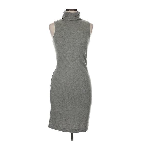 Ralph Lauren Black Label Cashmere Sweater Dress M Turtleneck Mini Short Gray - Picture 1 of 5